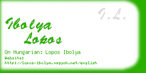ibolya lopos business card
